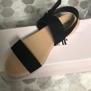 Just Fab flat sandals, Ariane